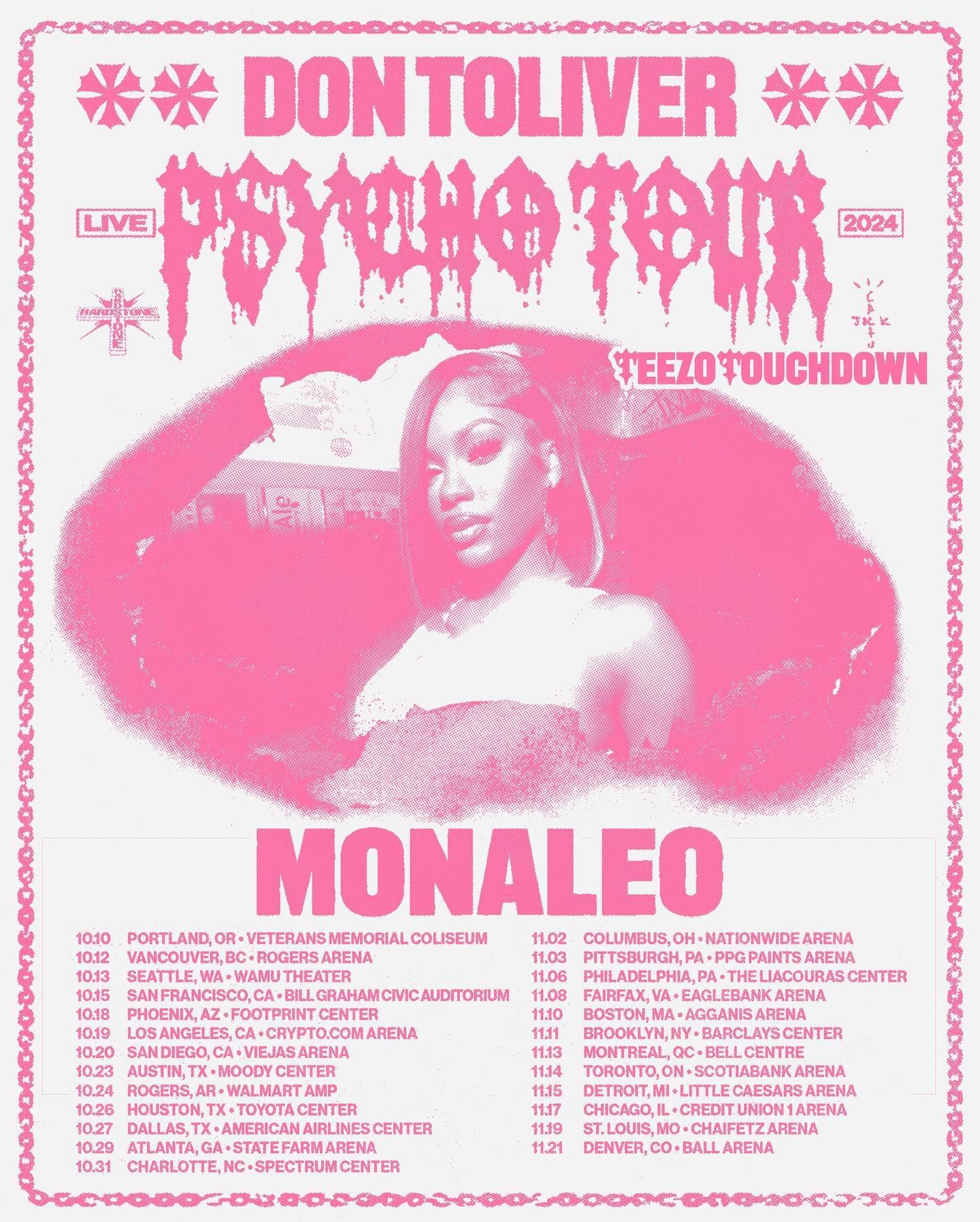 Monaleo Tour Poster 2024